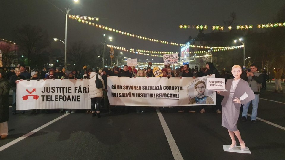 Demonstrație, urmată de un marș pentru o justiţie independentă
