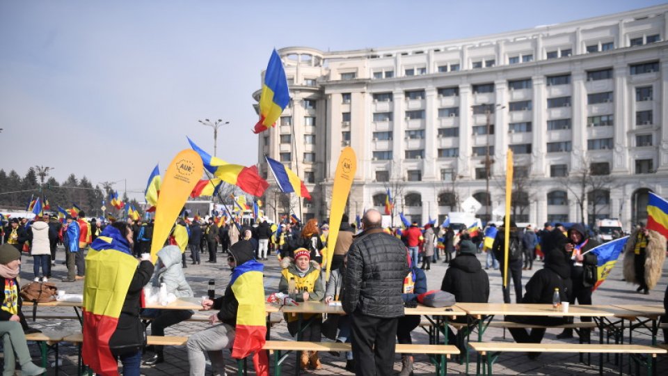 București: Un nou protest faţă de anularea turului doi al alegerilor prezidențiale