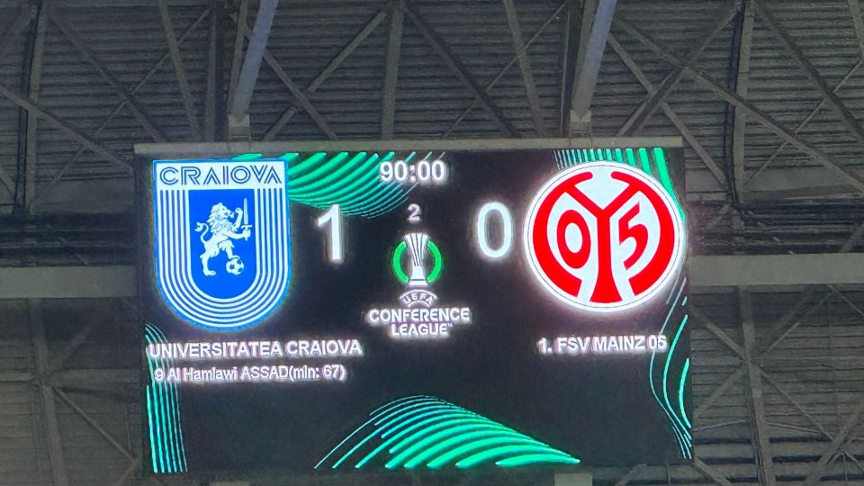 Conference League: VICTORIE !!! Univ. Craiova vs Mainz 1-0 FINAL