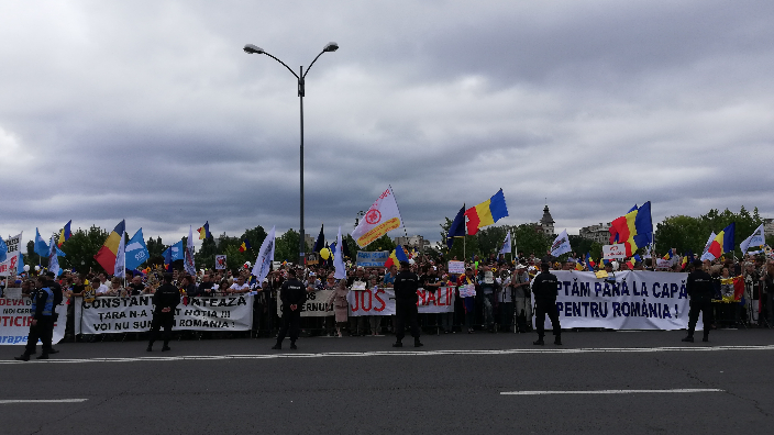 Protest &icirc;mpotriva guvernului Dăncilă.