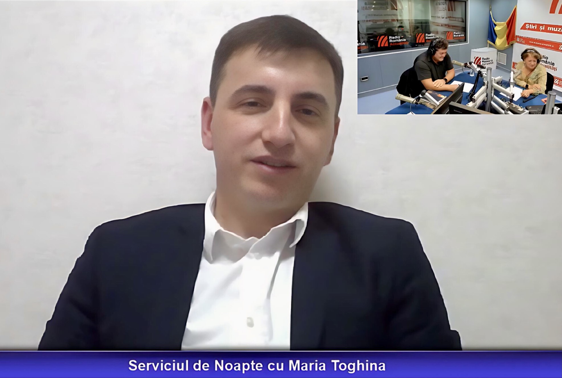 Ștefan Iamandi, directorul Oficiului Național al Viei și Vinului din Republica Moldova, prezent la emisiunea Serviciul de noapte prin sistem videoconferință.