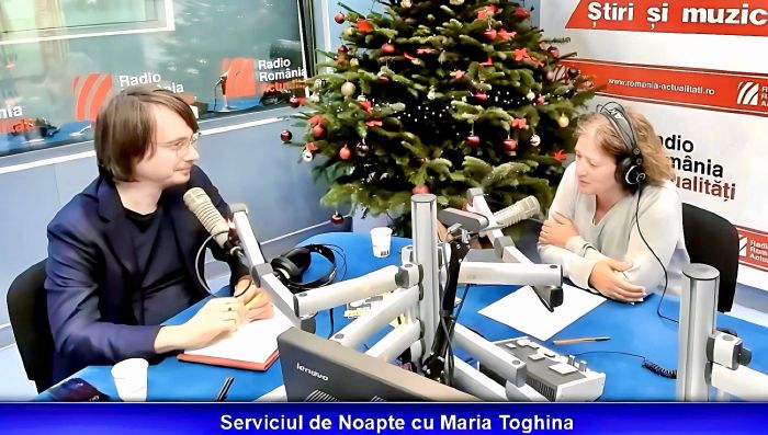 Bogdan Ivănel, fondatorul Code for Romania, în studioul Serviciului de noapte cu Maria Țoghină.