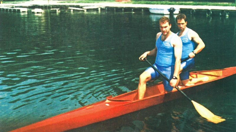 Marcel Glăvan (stânga) este noul antrenor al lotului olimpic de canoe