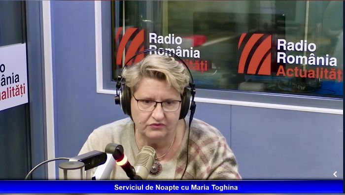 Medicul Maria Marcvart, în studioul Serviciului de noapte cu Maria Țoghină.