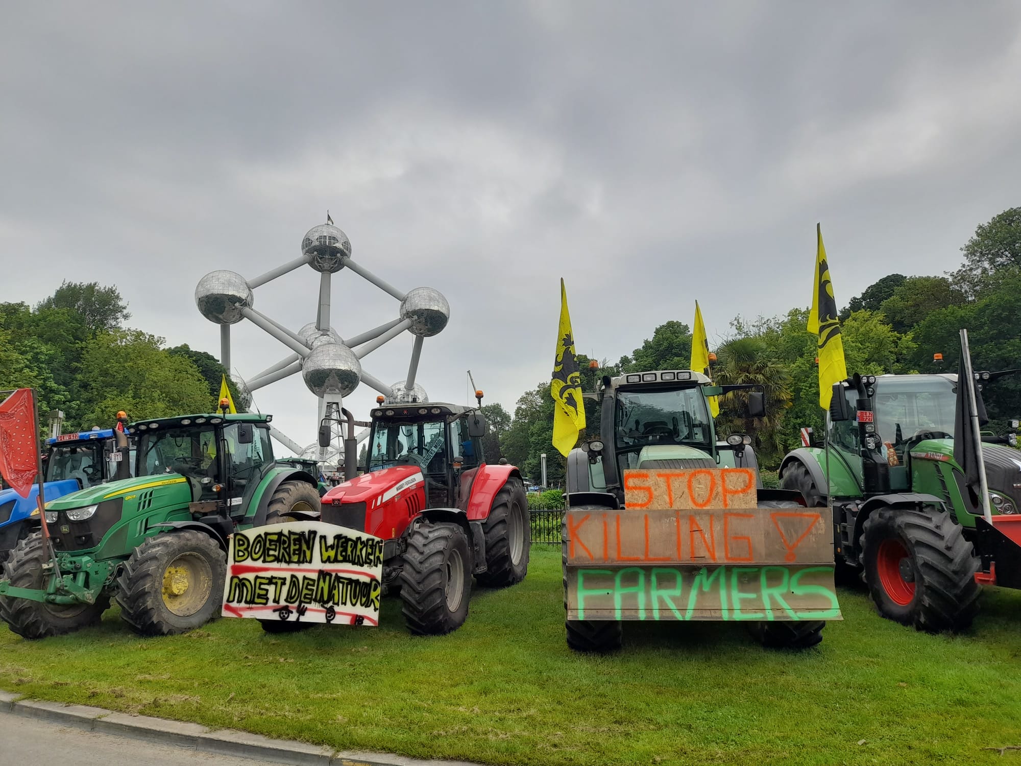 Protest al agricultorilor la Bruxelles, 4 iunie 2024.