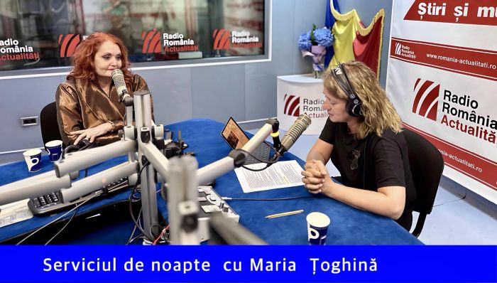 Medicul Cristina Berteanu, în studioul emisiunii "Serviciul de noapte" cu Maria Țoghină.