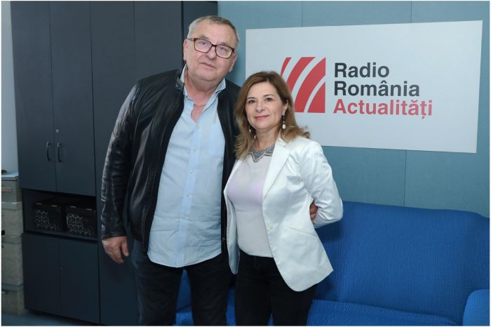 Mihai Baron, la Radio România Actualități, alături de Luminița Voinea, realizator Românii de pretutindeni.