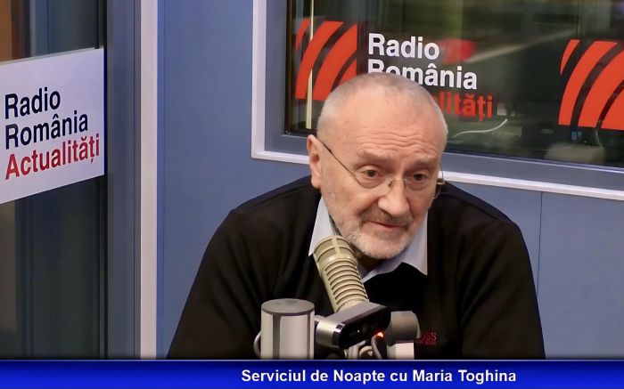 Prof.dr.emerit Ioan Lascăr, în studioul Serviciului de noapte cu Maria Țoghină.